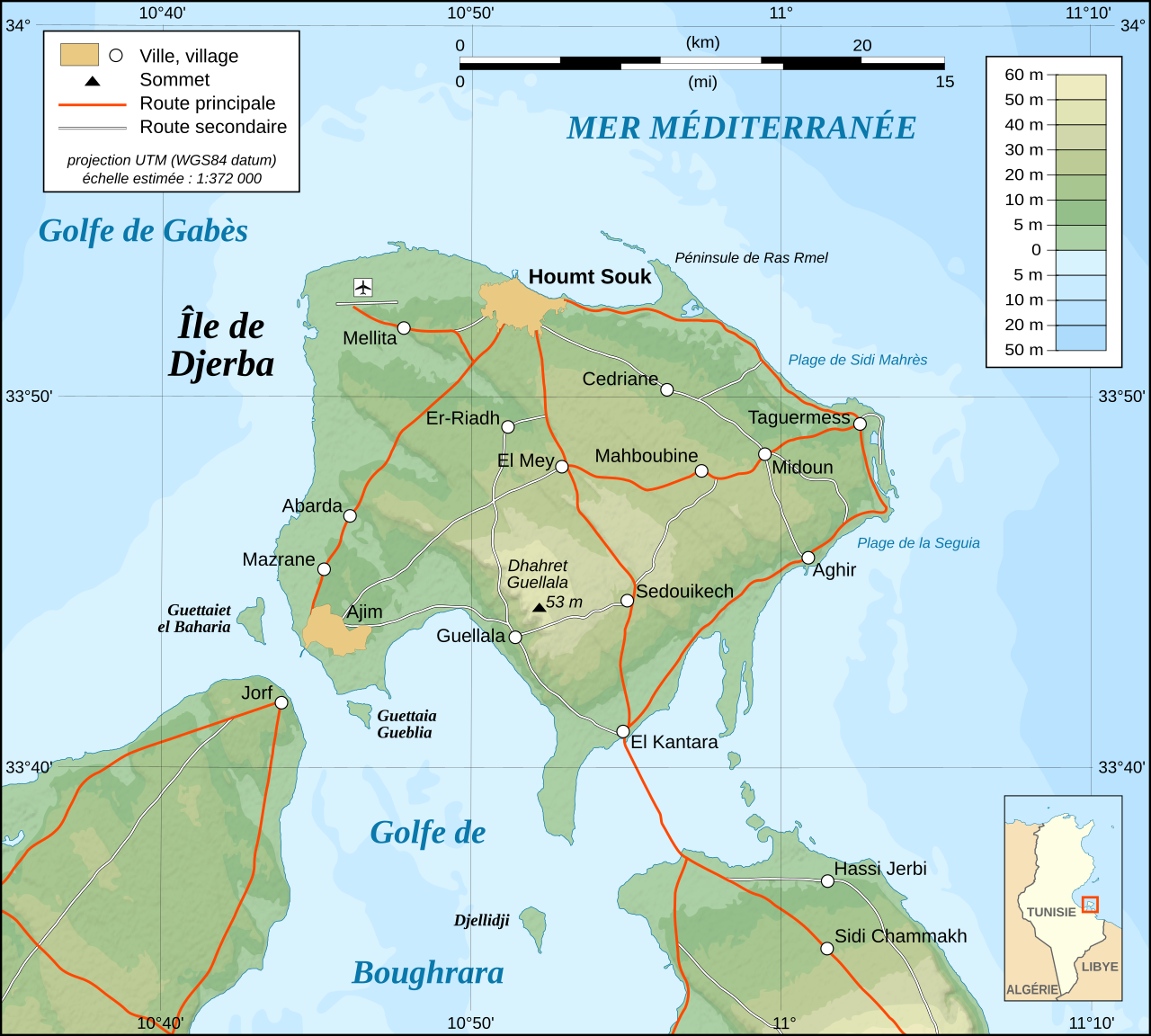 Île de Djerba en Tunisie